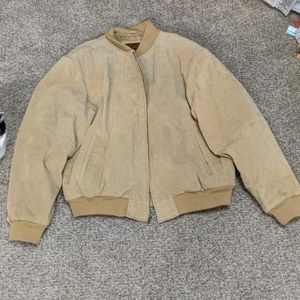 Northern explore leather bomber jacket!